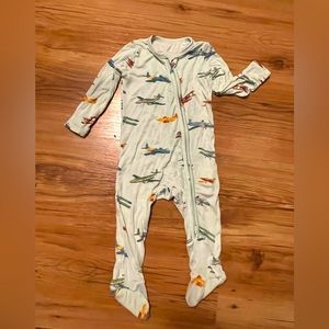 Angel Dear airplane footed onesie